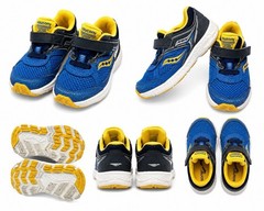 Saucony Cohesion Unisex Kids Hook & Loop Running Sneakers Low Top Mesh