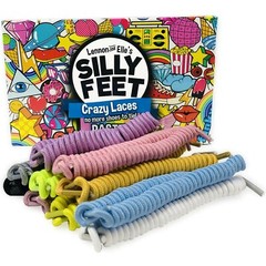 Silly Feet No Tie Shoelaces Kids Shoe Laces Curly Twisty Elastic Shoe Strings…