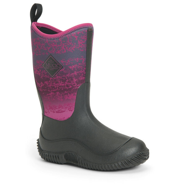 Muck Boot Kid’s Hale Boot – Black/Magenta Digi Terrain Fade