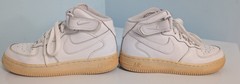 Nike Air Force 1 High Tops Sz Y 4.5 White Two Tone Comfort Durable Preowned