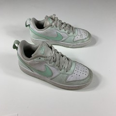 Nike Court Borough Low Recraft GS [FZ3539-100] Sz 3.5Y Casual Shoes White/Mint