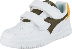 Boys Diadora Raptor Low PS White/Dark Olive Sneakers 177721 D0074