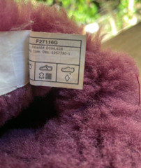 UGG Kids Boots Size 1 Bailey Bow Suede Sheepskin Lining Warm Burgundy