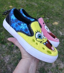 Nickelodeon SpongeBob SquarePants & Patrick Fuzzy Faces Slip On Shoes Loafers 3