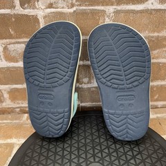 Crocs Crocband Classic Navy Light Blue Slip On Clogs Girls Youth Size 1Y