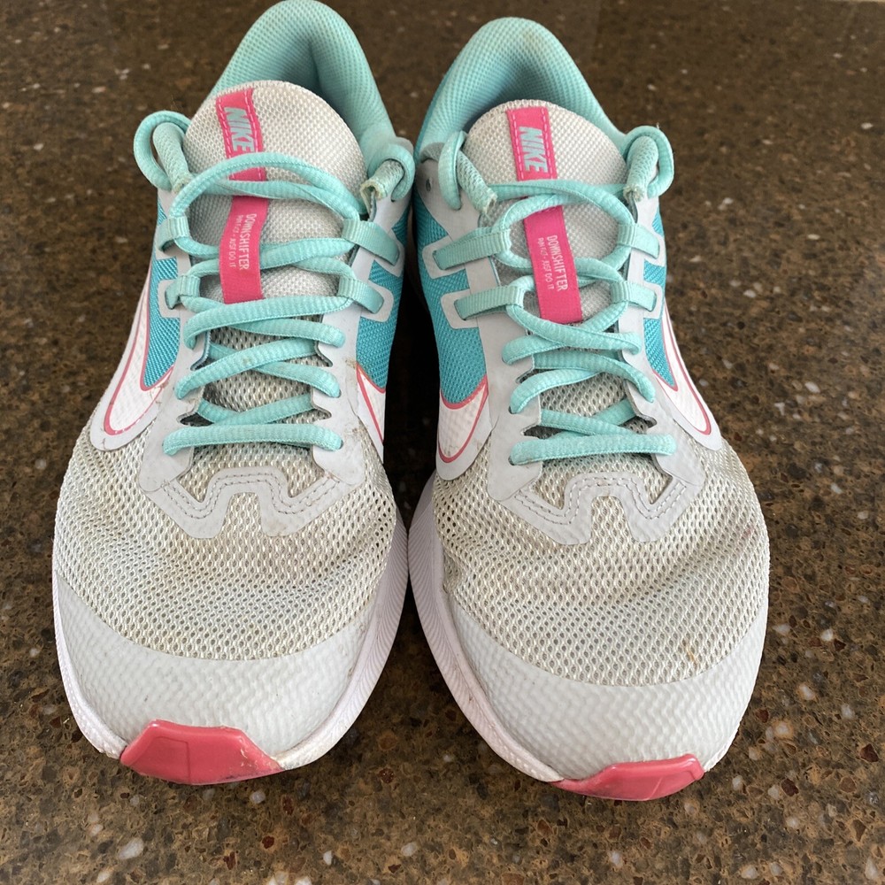 Nike Downshifter 9 „Aqua“ BV0802-001 Girls Running Shoes Size 7y~Free Shipping