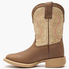Durango® Lil‘ Rebel Pro™ Big Kids‘ Coffee and Bone Western Boot