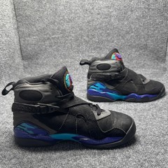 Jordan Air Jordan 8 Retro Aqua Kids 5Y Black Purple Blue Sneakers 305368-025