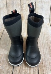 Showave Kids Mid Calf Deck Rubber Rain Mud Boots Size 8