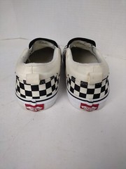VANS Classic Slip On White/Black Checkered Canvas Skate Shoes Youth 5