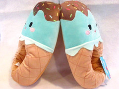 NEW Squishmallow Slippers Kids 2-3 Maya Ice Cream Gift 4 Children FREE SHIP