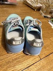 Nike Waffle Trainer Retro Blue Silver Vintage Running Shoes Youth 5.5