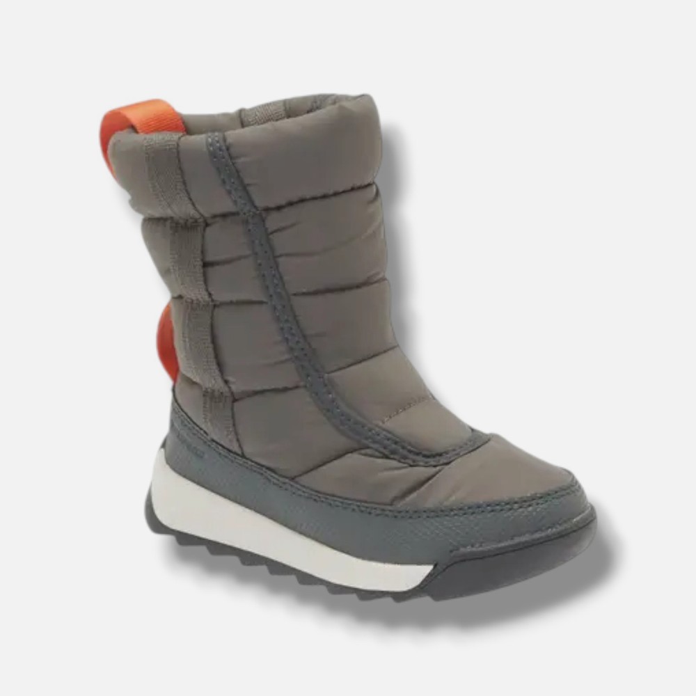 SOREL Unisex Kid’s Gray Whitney II Puffy Waterproof Boot Shoe Size 8