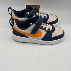 Nike Court Borough Low Recraft Kids 11C Brown Orange Navy DV5457-126
