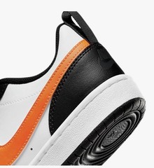 Nike Court Borough 2 Low White Black Orange – BQ5448-115