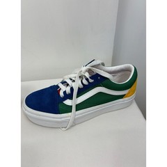 Vans Old Skool Colorblock Suede Canvas Sneaker Blue Green Yellow Men 4 Wom 5.5