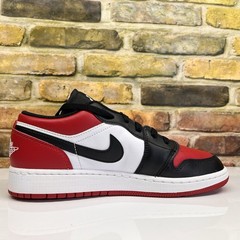 Air Jordan 1 Low ‚Bred Toe Chicago‘ Black Sneaker Size 6Y Youth 553560-612