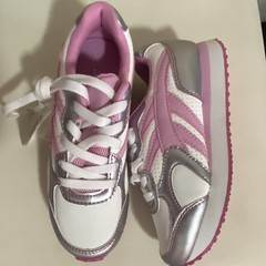 Dream Pairs Unisex Kids Size 1 White/Pink/Silver Colorblock Low Top Sneaker