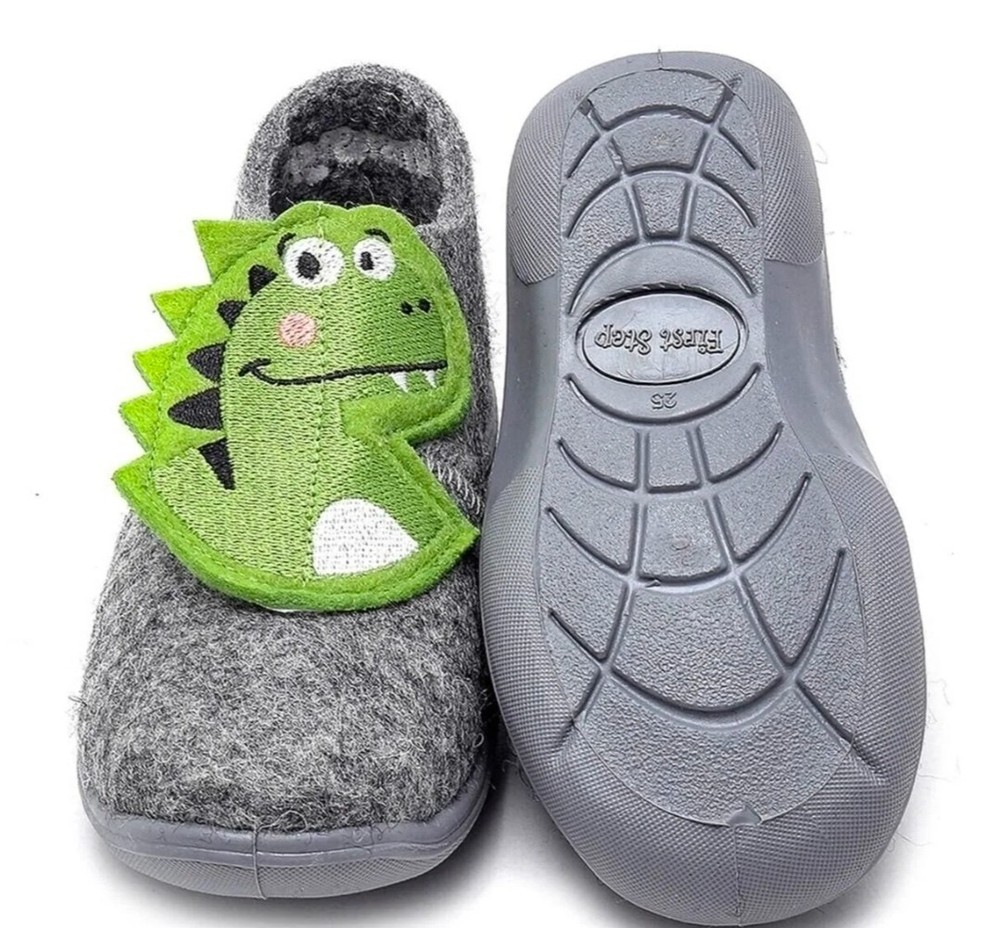 NEW: First Step Barefoot Slippers Dino – Flexible & Non Slip – Size 21-26