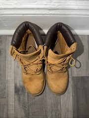 Timberland Junior 6 Premium Waterproof Boots Wheat Nubuck Size 4.5 Youth 12909