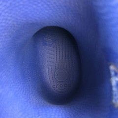 Crocs Kids Size J2 Handle It Blue Easy On Lightweight Pull On Rubber Rain Boots