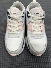 Size 3Y Nike Air Max 90 Easyon White/Wolf Grey-Pink Foam (HF6357 104)