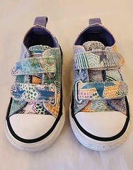 Converse All Star Toddler Unisex Size 5 Medium Multicolor Low Top Fabric