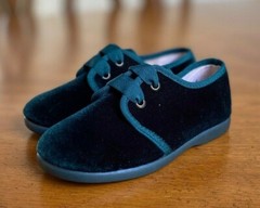 Children’s Classics Spanish Velvet Unisex Blucher Flats Made In Spain