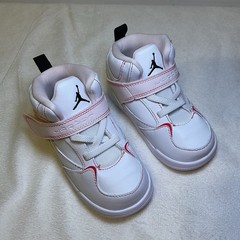 TD Nike Jordan Flight 45 High Kids White Pink Toddler CI5763-176 NEW Size 7c