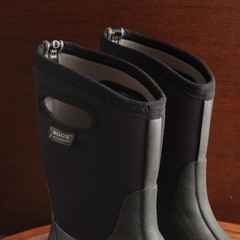 Bogs Boots Youth Size 3 BLK Classic High Handles Waterproof Outdoor Chore Garden