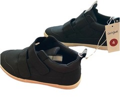 Cat & Jack Strap Closure Black and White High Top Sneaker Shoes Kids US 4–NWT