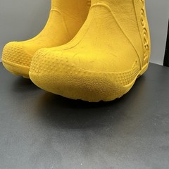 Crocs Handle It Rainboots Rubber Pull On Kids’ 8 Yellow