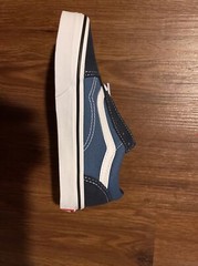 vans size 13 youth navy true white