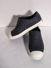 Native Shoes Jefferson Child Black Shell White Toe Sneakers Little Kid 13