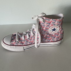 Converse Chuck Taylor All Star Junior 4 Hi Top Red Logo Print Unisex