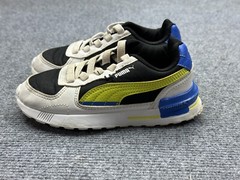 Puma Shoe Kids Unisex Size 11C Childrens 382817-02 Black Yellow Blue