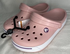 Crocs Kids Crocband II Clogs Pink with Purple Accent Unisex Kids Size j3.