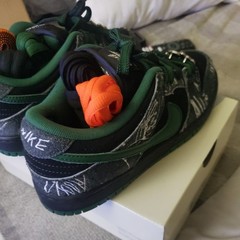 Nike SB Dunk Low Grade School Blk/George Green/Summit White Sz 6.5 Youth „There“