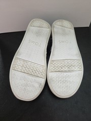 TOMS Shark Pattern Canvas Slip On Shoes Size 10 Kids