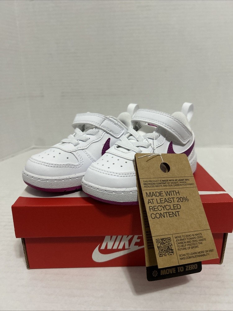 Nike Court Borough Low Recraft White/Hot Fuchsia Size 6C