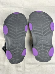 Crocs Kids J1 Black Panther Wakanda Forever Clog Black Purple Spikes Marvel Edit