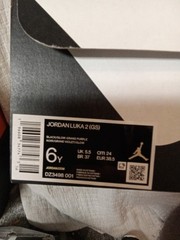Jordan Luka 2 GS Black glow grand purple DZ3496 001 SIZE 6,0 YOUTH