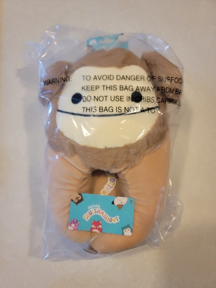 NIP Original Squishmallows Benny the Bigfoot Plush Slippers Big Kids Sz 6-7
