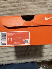 Nike Flex Runner 2 (PSV) Sneaker Cobalt Bliss White Unisex Kids 11c AT-1/11