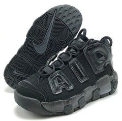 *NEW* PRE-SCHOOL NIKE AIR MORE UPTEMPO (PS) BLACK (FQ7733 001), SZ 10.5-3.0