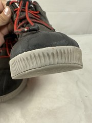Sorel Out N About Boots Youth Size 2 Grey Red Shoes Waterproof Kids NY4564-093