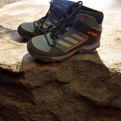 Adidas TERREX Hiking Boots Size 2 Kids Blue Black