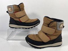 Sorel Boots Whitney II Strap Waterproof Winter Little Kids Size 12 Brown Black