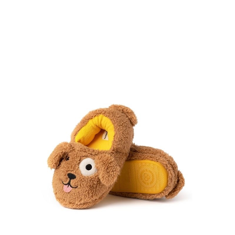 Dearfoams Kid’s Emery Critter Closed Back Animal Slipper Size 7-8