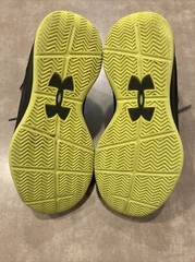 Under Armour~Neon YellowGreen Gray & Black Basketball Shoes, Kids Sz 13, EUC!